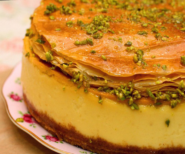 صورة وصفة كيفية طريقة تحضير وعمل التشيز كيك البقلاوه سهل ولذيذ وسريع pictures arabian cheesecake recipes in arabic easy