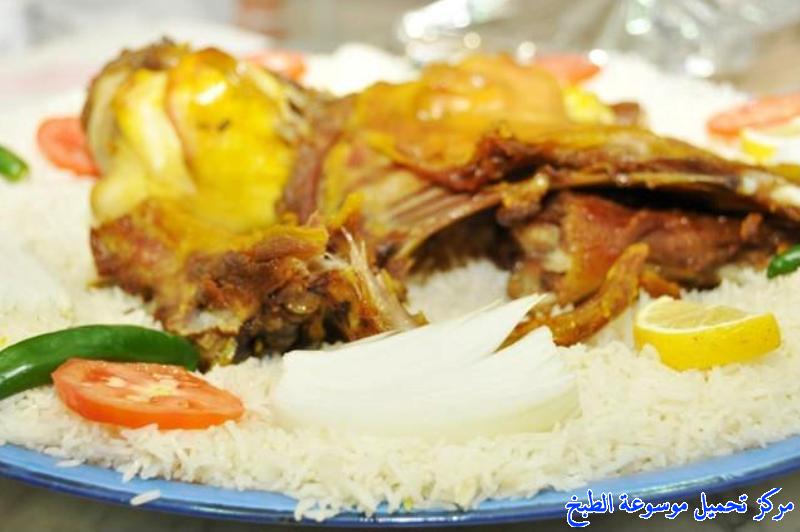 صور وصفة عمل مندي لحم يمني بالفرن ( laham mandi rice-lamb mandi -meat mandi-beef mandi recipe )