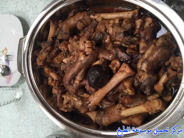 صور وصفة طريقة عمل وطبخ أكلة كوارع الضان الغنم ( المقادم ،الهرقمة ,الباجة ,الكرعين ,الهركمة,الكراعين,شوربة العظام,kaware3,trotter soup)