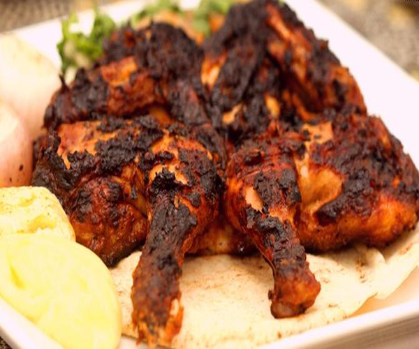 طريقة عمل  الدجاج المشوي مع الثوميه والحمص arabic chicken recipes grilled chicken with garlic sauce and hummus easy