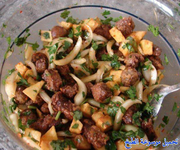 صورة طريقة عمل الكبدة المحمرة بالدقيق والبطاطس pictures arabic liver food recipes middle eastern kebda liver recipe easy