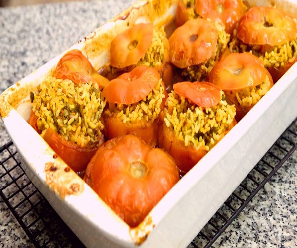 صورة وصفة كيفية طريقة تحضير وعمل وطبخ وصفات الخضار - محشي الطماطم سهله وسريعه ولذيذة pictures arabian vegetable recette recipes in arabic easy